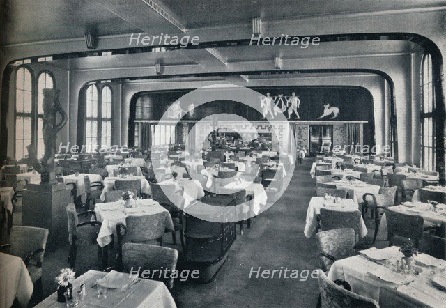 'First Class Dining Saloon on board Victoria', 1931. Artist: Unknown.