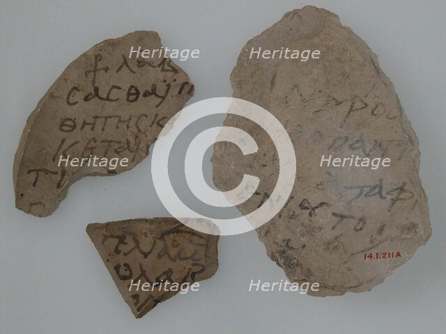 Ostrakon, Coptic, 580-640. Creator: Unknown.