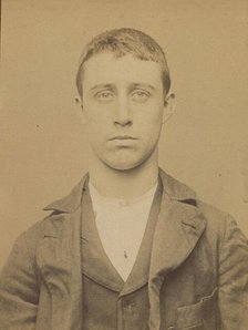 Bocquet. Alexandre, émile. 17 ans, né à Paris XVlle. Menuisier. Vol. Fiché le 14/4/94., 1894. Creator: Alphonse Bertillon.