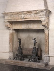 Chimneypiece with Shield of Arms of the Barbo of Venice, last third 15th century. Creator: Unknown.
