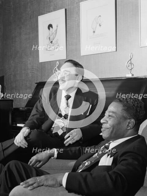 Portrait of Bernie Benjamin and George (George David) Weiss, New York, N.Y., ca. Apr. 1947. Creator: William Paul Gottlieb.