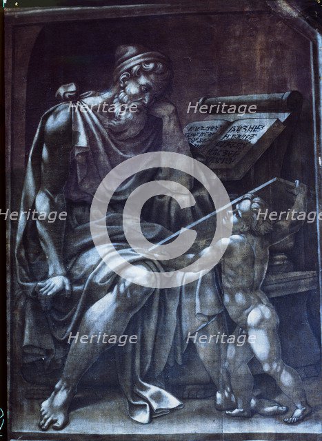 Paintings on the door of the organ of Barcelona Cathedral, detail (1563).