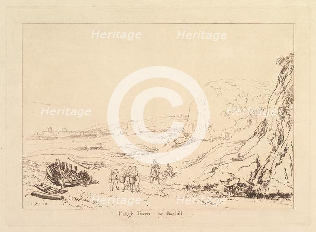 Martello Towers near Bexhill, Sussex (Liber Studiorum, part VII, plate 34), 1811. Creator: JMW Turner.