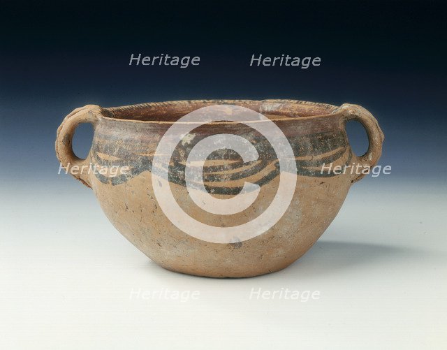 Red pottery jar with painted designs, Neolithic, Ma Chang phase, China, c2500 BC-1700 BC. Artist: Unknown