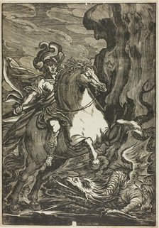 Saint George and the Dragon, 1570/1600. Creator: Giuseppe Scolari.