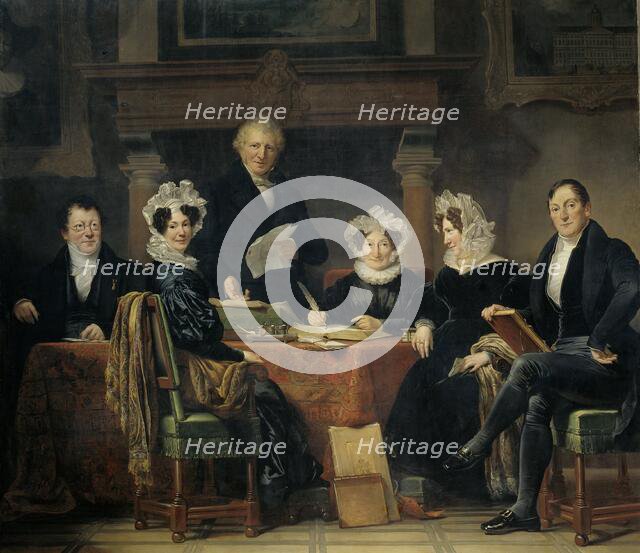 Regents and Regentesses of the Lepers' Asylum, Amsterdam, 1834-35, 1834-1835. Creator: Jan Adam Kruseman.