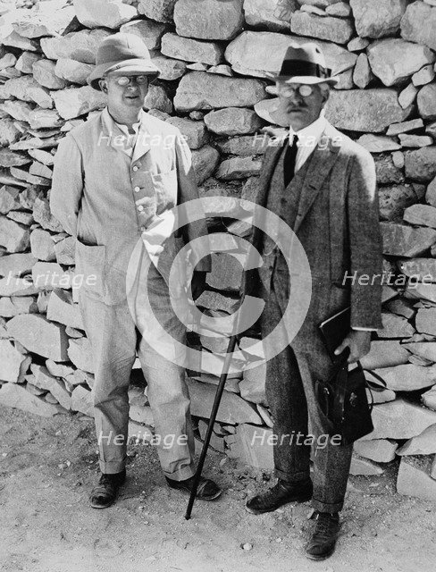 The unofficial opening of the inner chamber of the tomb of Tutankhamun, Egypt, 1922. Artist: Harry Burton