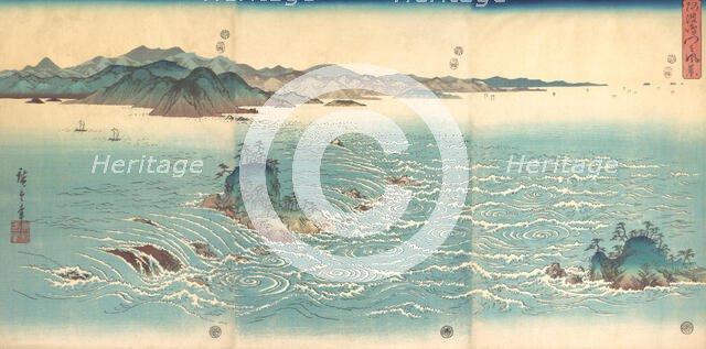 Rapids at Naruto, 1857., 1857. Creator: Ando Hiroshige.