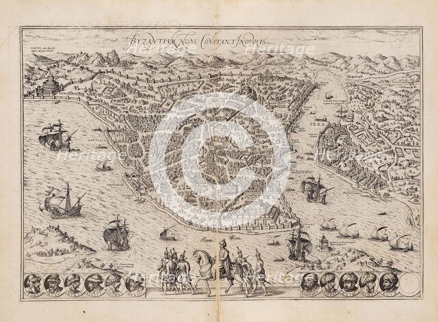 Constantinople. From Civitates orbis terrarum, 1572. Creator: Braun, Georg (1541-1622).