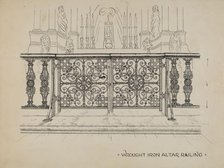 Altar Railing, c. 1936. Creator: Ray Price.
