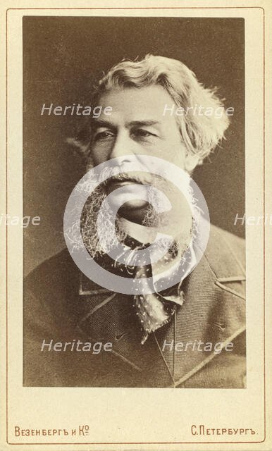 Dmitri i Vasilevich Grigorovich, head-and-shoulders portrait, facing left, between 1880 and 1886. Creator: Unknown.