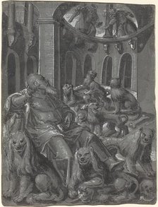 Daniel in the Lions' Den [recto], c. 1600. Creator: Unknown.