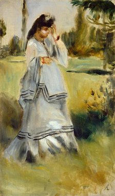 Woman in a Park, 1866. Creator: Pierre-Auguste Renoir.