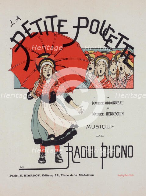 Affiche pour l'opérette "la Petite Poucette"., c1898. Creator: Louis Maurice Boutet de Monvel.