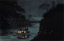 Fireflies at Ochanomizu, c1880. Creator: Kobayashi Kiyochika.
