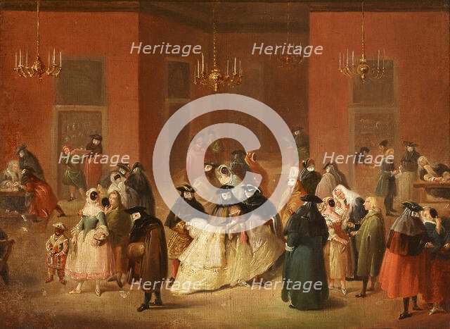 Theme from the Venetian Carnival-Gambling House (Il Ridotto), between 1780-1815. Creator: Unknown.