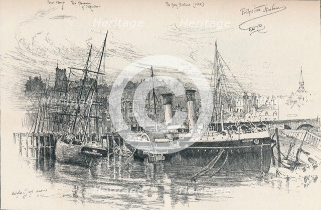 Folkestone Harbour, 1896, (1898). Artist: Edward William Charlton