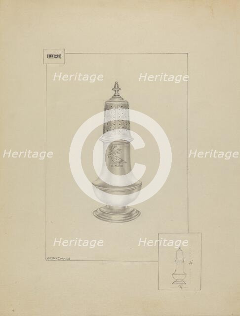 Silver Pepper Pot, c. 1936. Creator: Hester Duany.