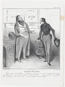 Plate 46: Spéculateur Dramatique, 1838.  Creator: Honore Daumier.
