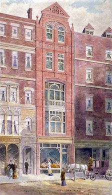 View of buildings on Ludgate Hill showing figures on the street, City of London, c1870.              Artist: Anon
