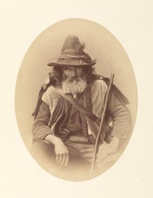 Italian Street Musician (Pifferaro), about 1855. Creator: Gustave Le Gray.