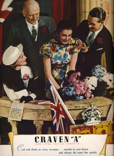 'Craven A Cork-Tipped Virginia Cigarettes', 1937. Artist: Unknown.