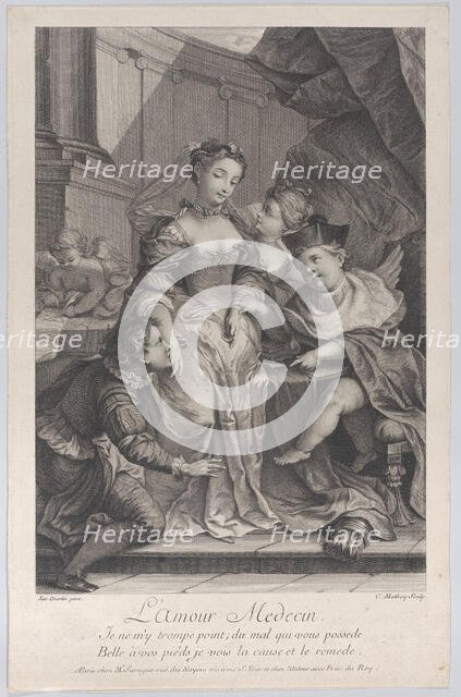Love Doctor (L'amour medecin), ca. 1730-50. Creator: C. Mathey.