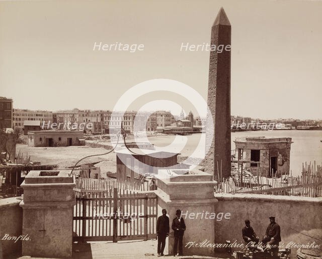 Cleopatra's Needle, Alexandria, 19th century. Creator: Maison Bonfils.
