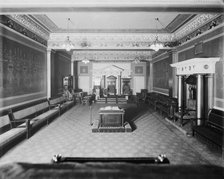 East Blue Lodge Room, Masonic Temple, Detroit, between 1900 and 1910. Creator: William H. Jackson.