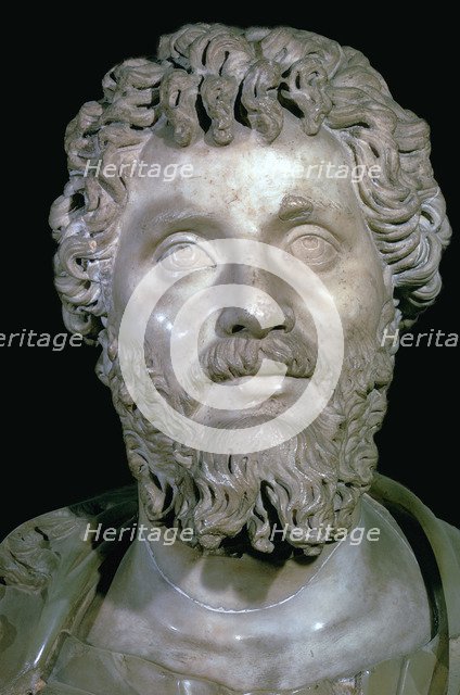 Bust of the Roman Emperor Septimius Severus, 2nd century. Artist: Unknown