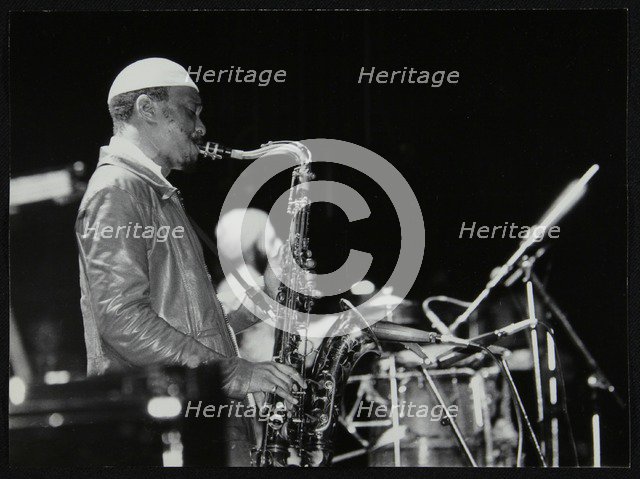 George Adams (tenor saxophone) playing at the Newport Jazz Festival, Middlesbrough, 1978. Artist: Denis Williams