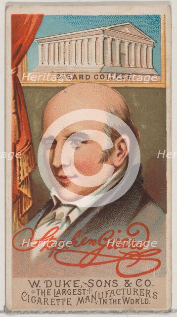 Stephen Girard, from the series Great Americans (N76) for Duke brand cigarettes, 1888., 1888. Creator: Unknown.