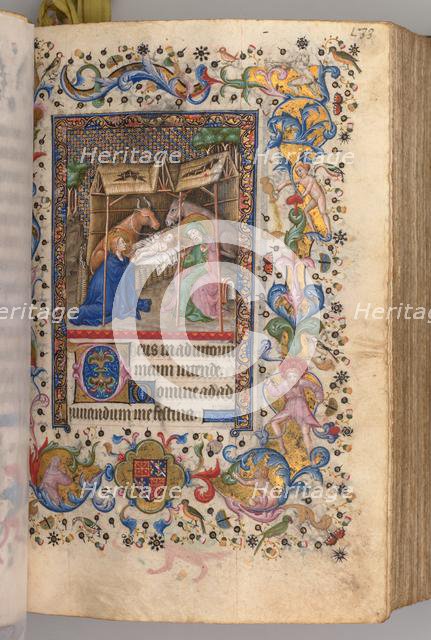 Hours of Charles the Noble, King of Navarre (1361-1425): fol. 67r, Nativity (Prime), c. 1405. Creator: Master of the Brussels Initials and Associates (French).