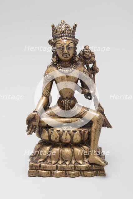 Bodhisattva Avalokiteshvara Seated with Hand in Gesture of Gift Giving (Varadamudra), 8th/9th cent. Creator: Unknown.