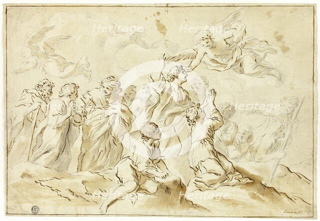 Blessed Ascending to Heaven, n.d. Creators: Giovanni Francesco Romanelli, Anton Domenico Gabbiani.