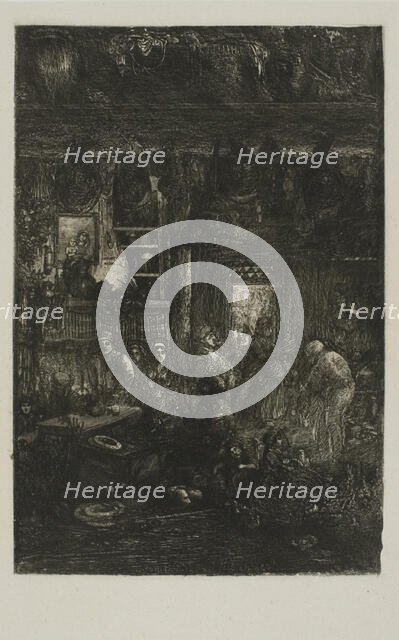 Moldavian Interior, 1859. Creator: Rodolphe Bresdin.