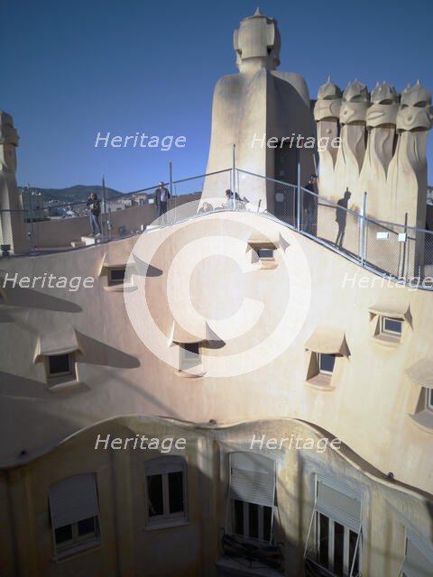 Rooftop of La Pedrera, Barcelona, Spain, 2020. Creator: Ethel Davies.