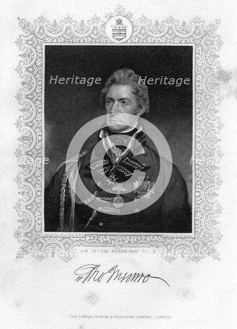 Sir Thomas Munro (1761-1827), Scottish soldier and statesman, 19th century.Artist: Henry Meyer
