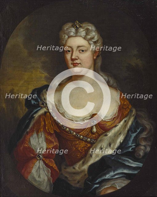 Portrait of Countess Caroline of Nassau-Saarbrücken (1704-1774), c. 1725. Creator: Anonymous.