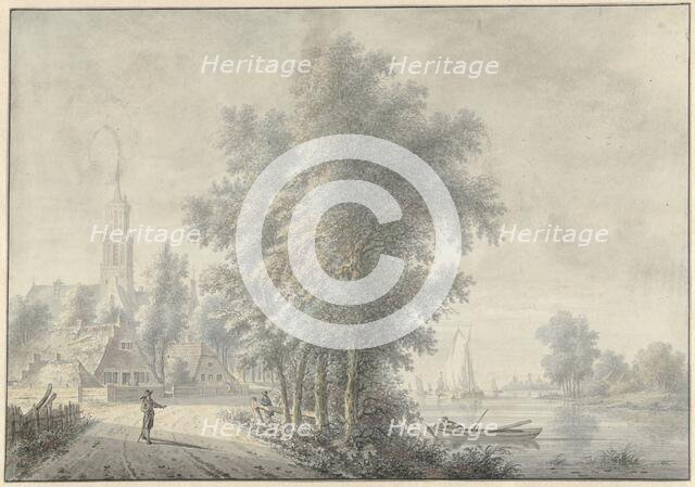 View of a village with church tower, 1758-1815. Creator: Nicolaas Wicart.