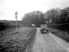 MG M Type Sportsmans Coupe driven by Cecil Kimber in a motoring trial, c1930s Artist: Bill Brunell.