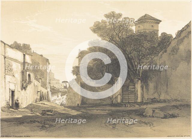 Via Porta Pinciana, Rome. Creator: Edward Lear.