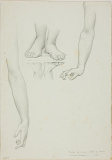Study for Mirror of Venus: Arms and Feet of Venus, c. 1873-77. Creator: Sir Edward Coley Burne-Jones.