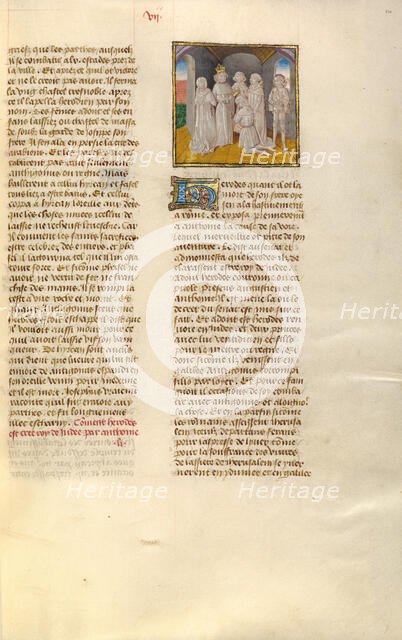 The Coronation of Herod; Miroir Historial, about 1475. Creator: Unknown.