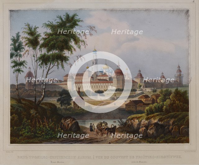 View of the Trinity Lavra of St, Sergius, 1840s.