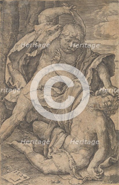 Cain Killing Abel, 1524. Creator: Lucas van Leyden.