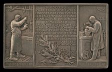 Fiftieth Anniversary of the Christofle Company, 1842-1892 [reverse], 1892. Creator: Louis Oscar Roty.