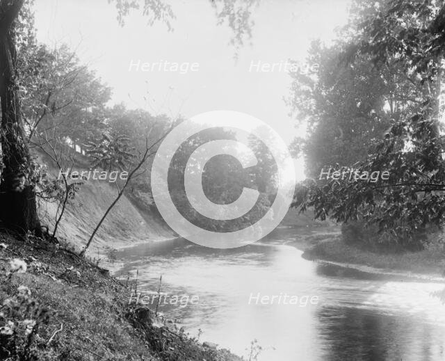 River, probably the Huron River, Ypsilanti, Michigan, between 1900 and 1910. Creator: Unknown.