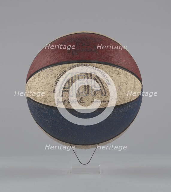 Basketball used in American Basketball Association games, ca. 1967. Creator: Rawlings.