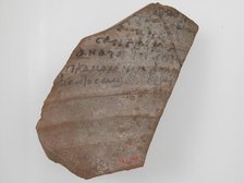 Ostrakon with a List, Coptic, 580-640. Creator: Unknown.